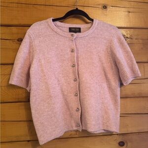 Truth Pastel Pink Short Sleeve Knit Cardigan